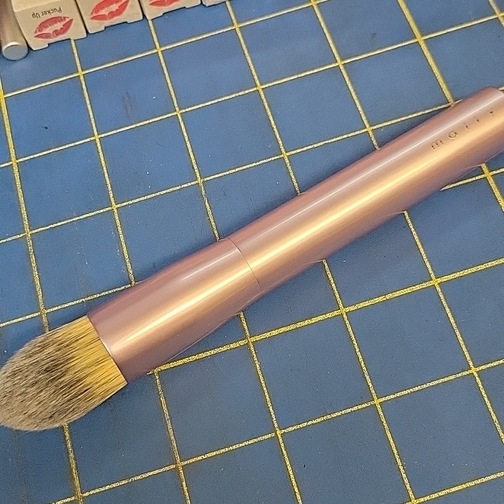 Mally Pink Blush Brush with Rose Gold Handle 6" NEW